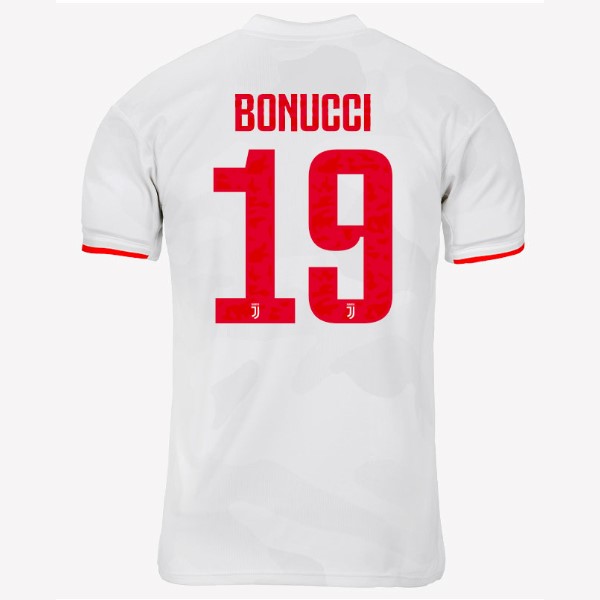 Maillot Football Juventus NO.19 Bonucci Exterieur 2019-20 Gris Blanc